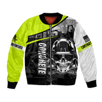 Concrete Finisher Skull on Site Bomber Jacket - Wonder Print Shop