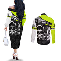concrete-finisher-skull-on-site-couples-matching-off-the-shoulder-long-sleeve-dress-and-long-sleeve-button-shirts