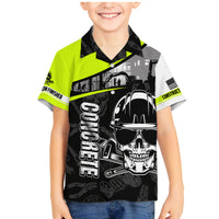 Concrete Finisher Skull on Site Family Matching Mermaid Dress and Hawaiian Shirt - Wonder Print Shop