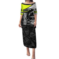 Concrete Finisher Skull on Site Family Matching Puletasi Dress and Hawaiian Shirt - Wonder Print Shop