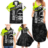 Concrete Finisher Skull on Site Family Matching Summer Maxi Dress and Hawaiian Shirt - Wonder Print Shop