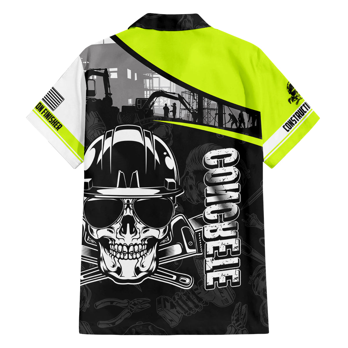 Concrete Finisher Skull on Site Family Matching Summer Maxi Dress and Hawaiian Shirt - Wonder Print Shop