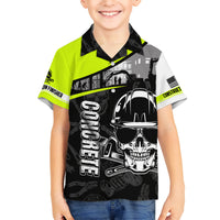 Concrete Finisher Skull on Site Kid Hawaiian Shirt - Wonder Print Shop