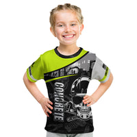 Concrete Finisher Skull on Site Kid T Shirt - Wonder Print Shop