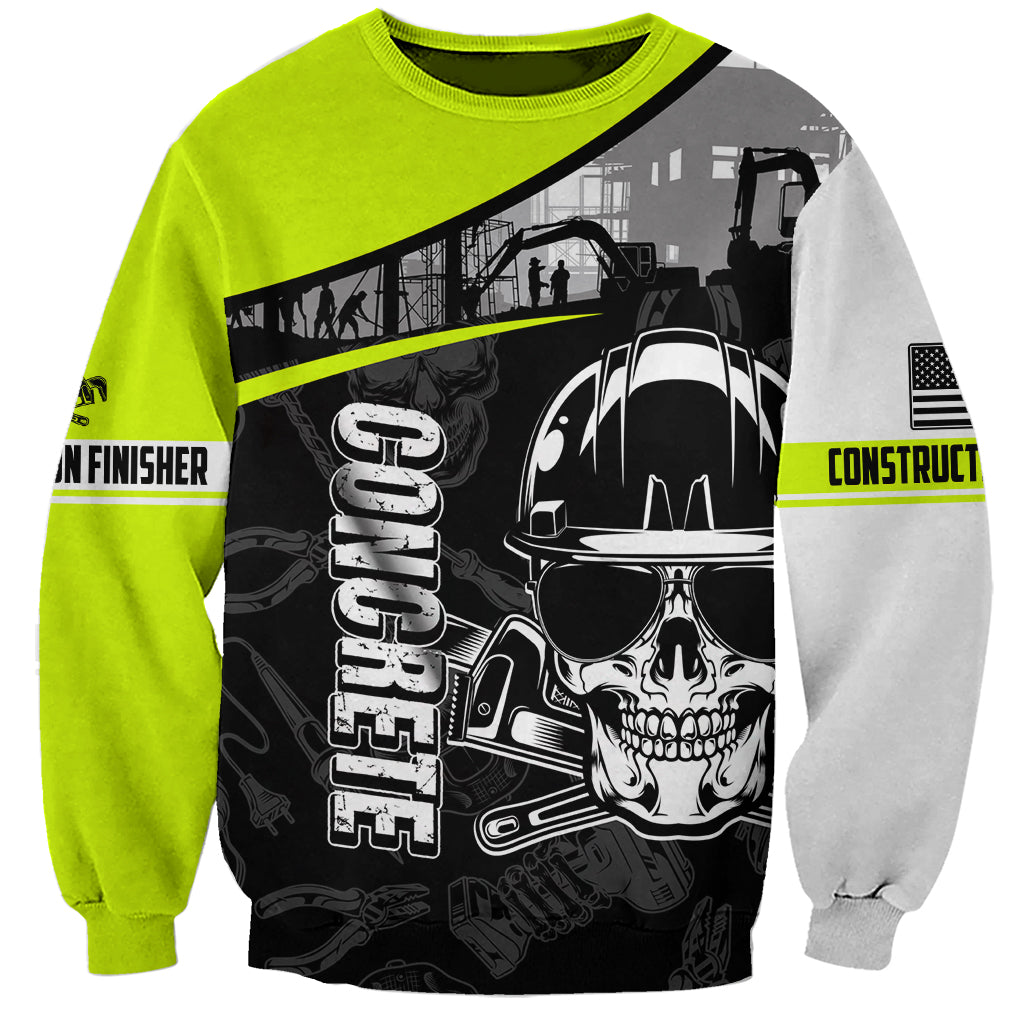 Concrete Finisher Skull on Site Sweatshirt - Wonder Print Shop