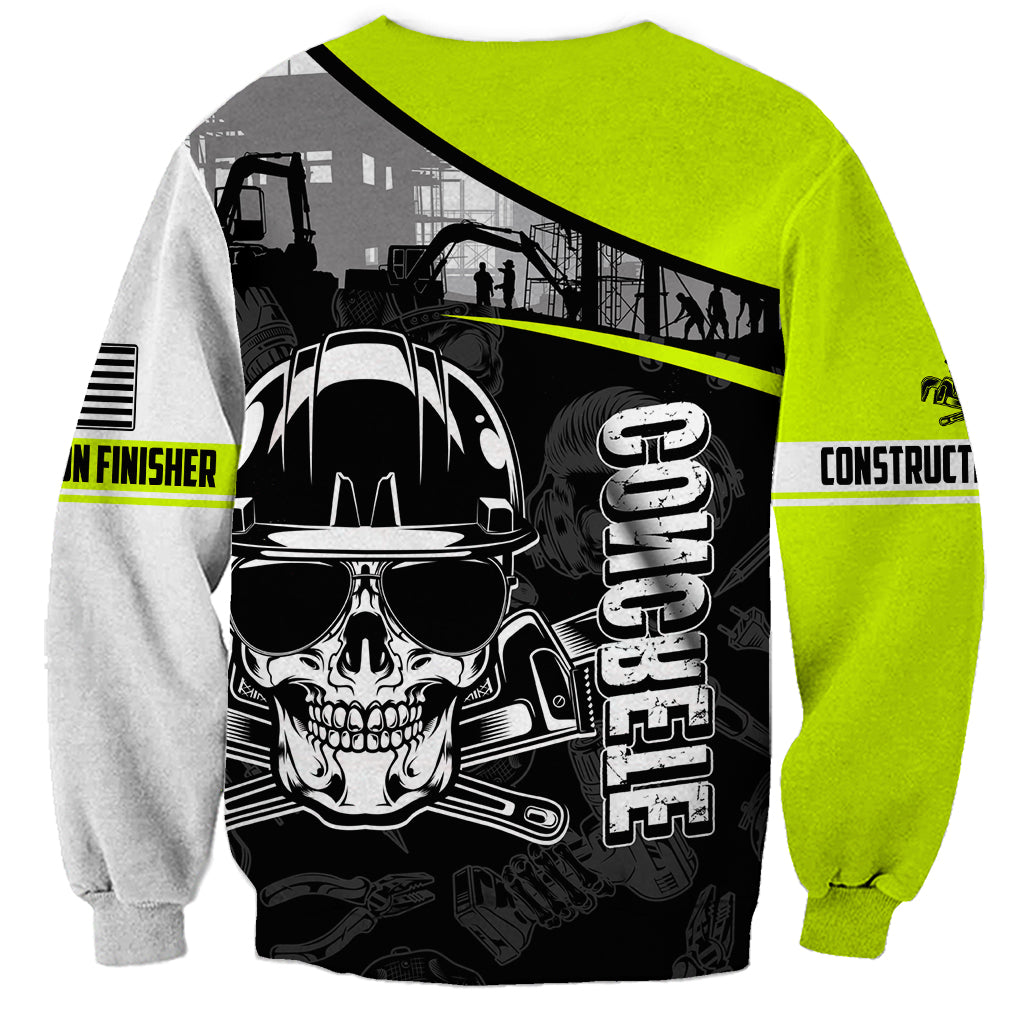 Concrete Finisher Skull on Site Sweatshirt - Wonder Print Shop