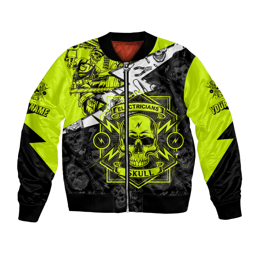 Personalised Electricians Skull Bomber Jacket - Wonder Print Shop