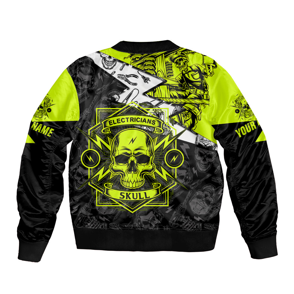 Personalised Electricians Skull Bomber Jacket - Wonder Print Shop