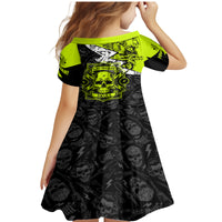 Personalised Electricians Skull Family Matching Mermaid Dress and Hawaiian Shirt - Wonder Print Shop