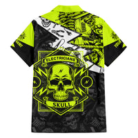 Personalised Electricians Skull Hawaiian Shirt - Wonder Print Shop