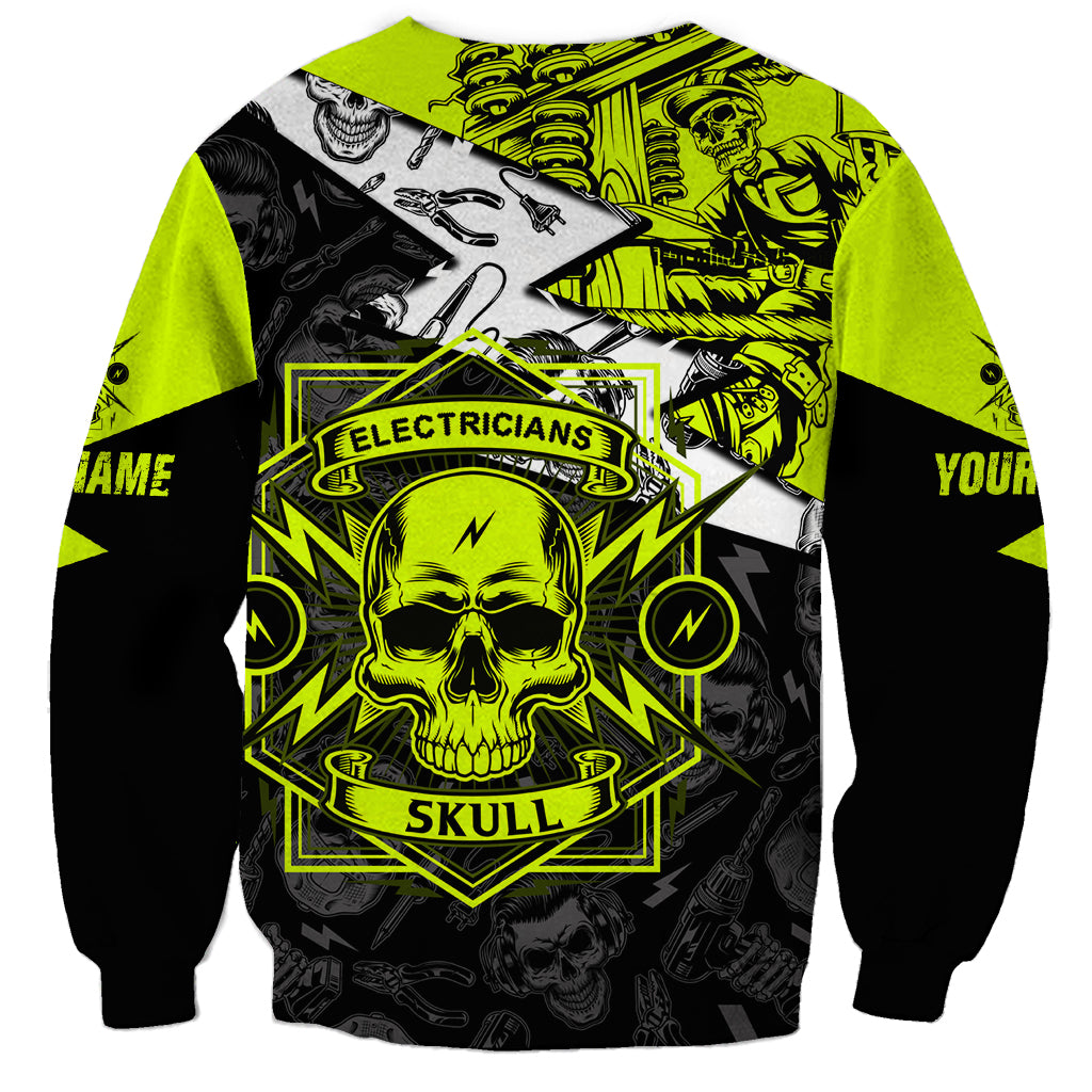 Personalised Electricians Skull Sweatshirt - Wonder Print Shop