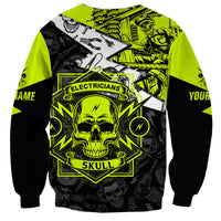 Personalised Electricians Skull Sweatshirt - Wonder Print Shop