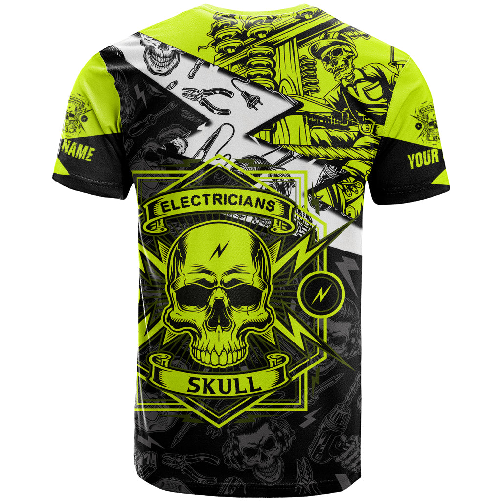 Personalised Electricians Skull T Shirt - Wonder Print Shop