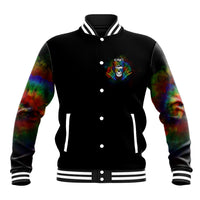 LGBT Rockin The Rainbow Life Skull Baseball Jacket - Wonder Print Shop