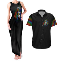 LGBT Rockin The Rainbow Life Skull Couples Matching Tank Maxi Dress and Hawaiian Shirt - Wonder Print Shop