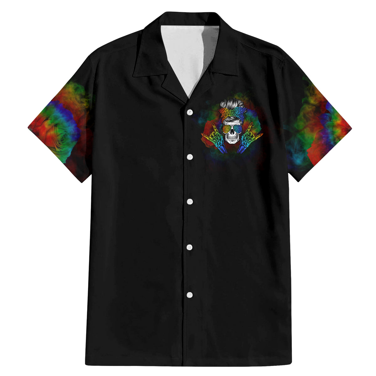 LGBT Rockin The Rainbow Life Skull Family Matching Mermaid Dress and Hawaiian Shirt - Wonder Print Shop