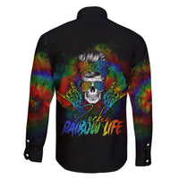 LGBT Rockin The Rainbow Life Skull Family Matching Mermaid Dress and Hawaiian Shirt - Wonder Print Shop