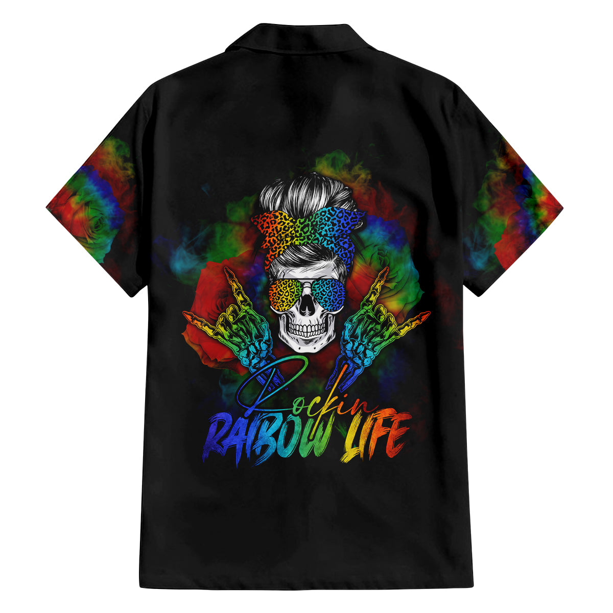 LGBT Rockin The Rainbow Life Skull Family Matching Tank Maxi Dress and Hawaiian Shirt - Wonder Print Shop
