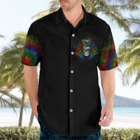 LGBT Rockin The Rainbow Life Skull Hawaiian Shirt - Wonder Print Shop