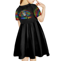 LGBT Rockin The Rainbow Life Skull Kid Short Sleeve Dress - Wonder Print Shop