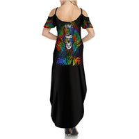 LGBT Rockin The Rainbow Life Skull Summer Maxi Dress - Wonder Print Shop