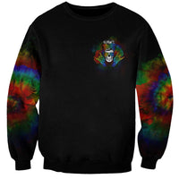 LGBT Rockin The Rainbow Life Skull Sweatshirt - Wonder Print Shop