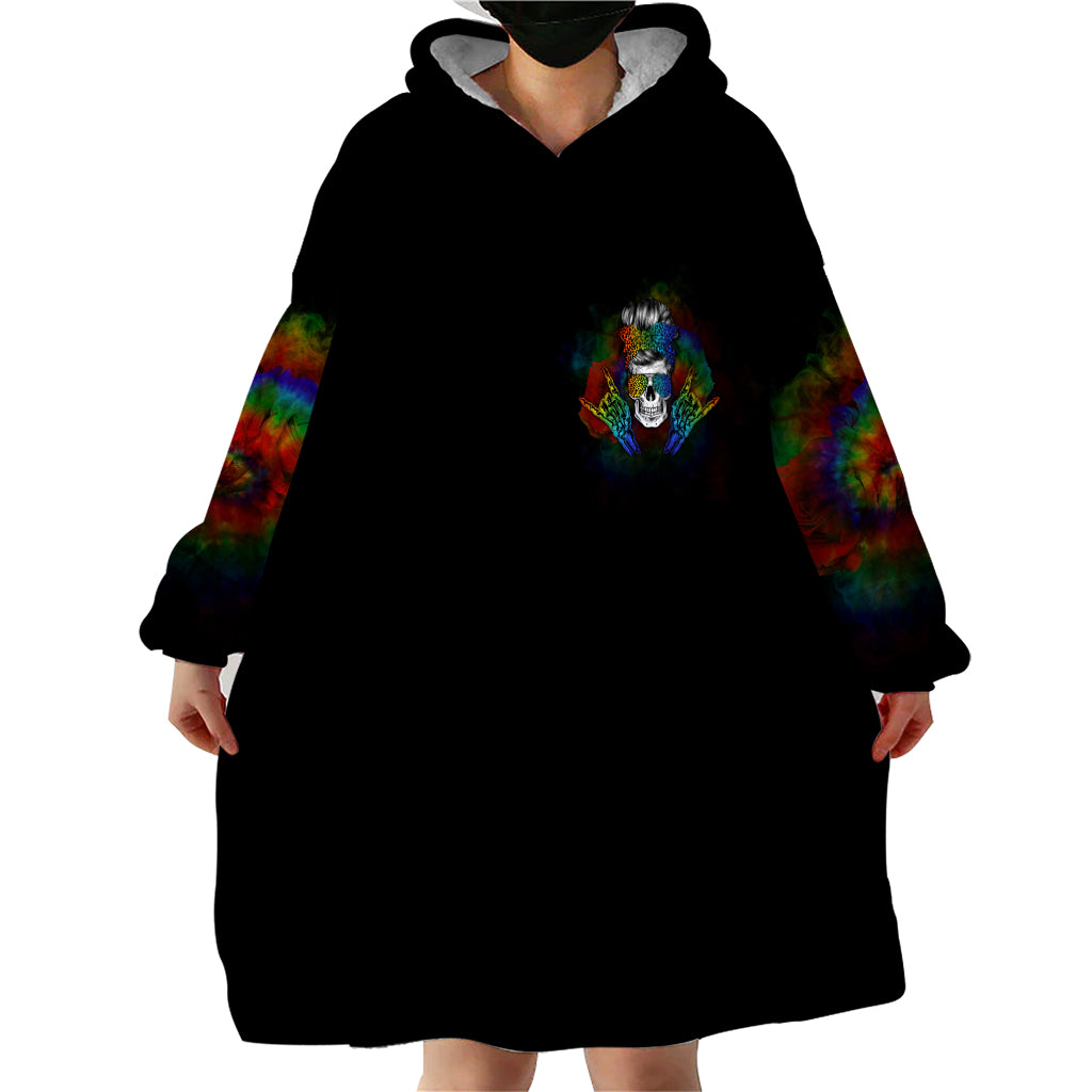 LGBT Rockin The Rainbow Life Skull Wearable Blanket Hoodie - Wonder Print Shop