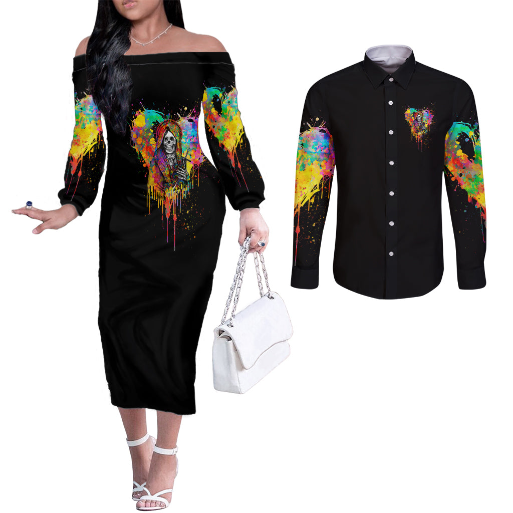 lgbt-couples-matching-off-the-shoulder-long-sleeve-dress-and-long-sleeve-button-shirts-love-is-love-pride