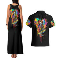 LGBT Couples Matching Tank Maxi Dress and Hawaiian Shirt Love Is Love Pride - Wonder Print Shop