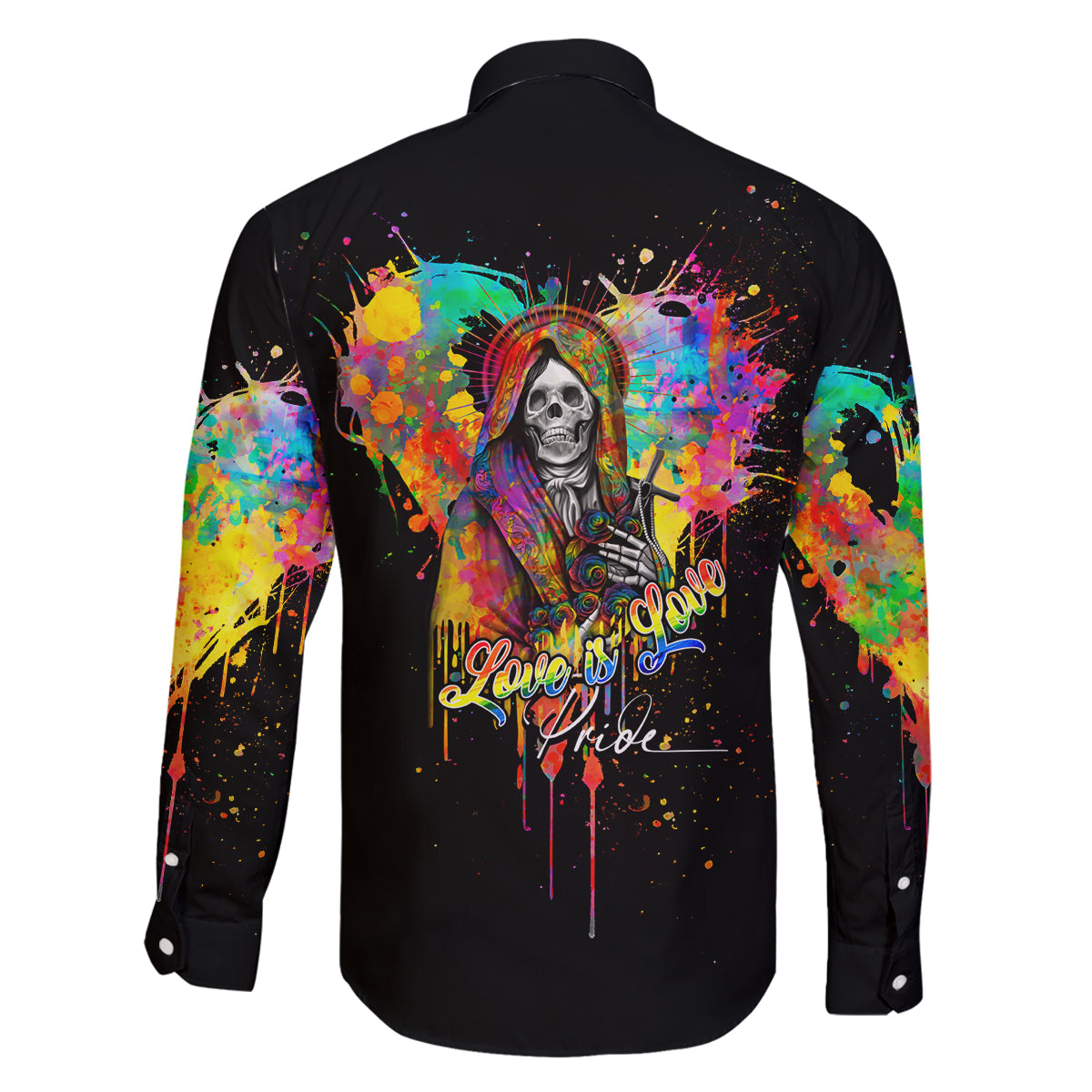 LGBT Family Matching Long Sleeve Bodycon Dress and Hawaiian Shirt Love Is Love Pride - Wonder Print Shop