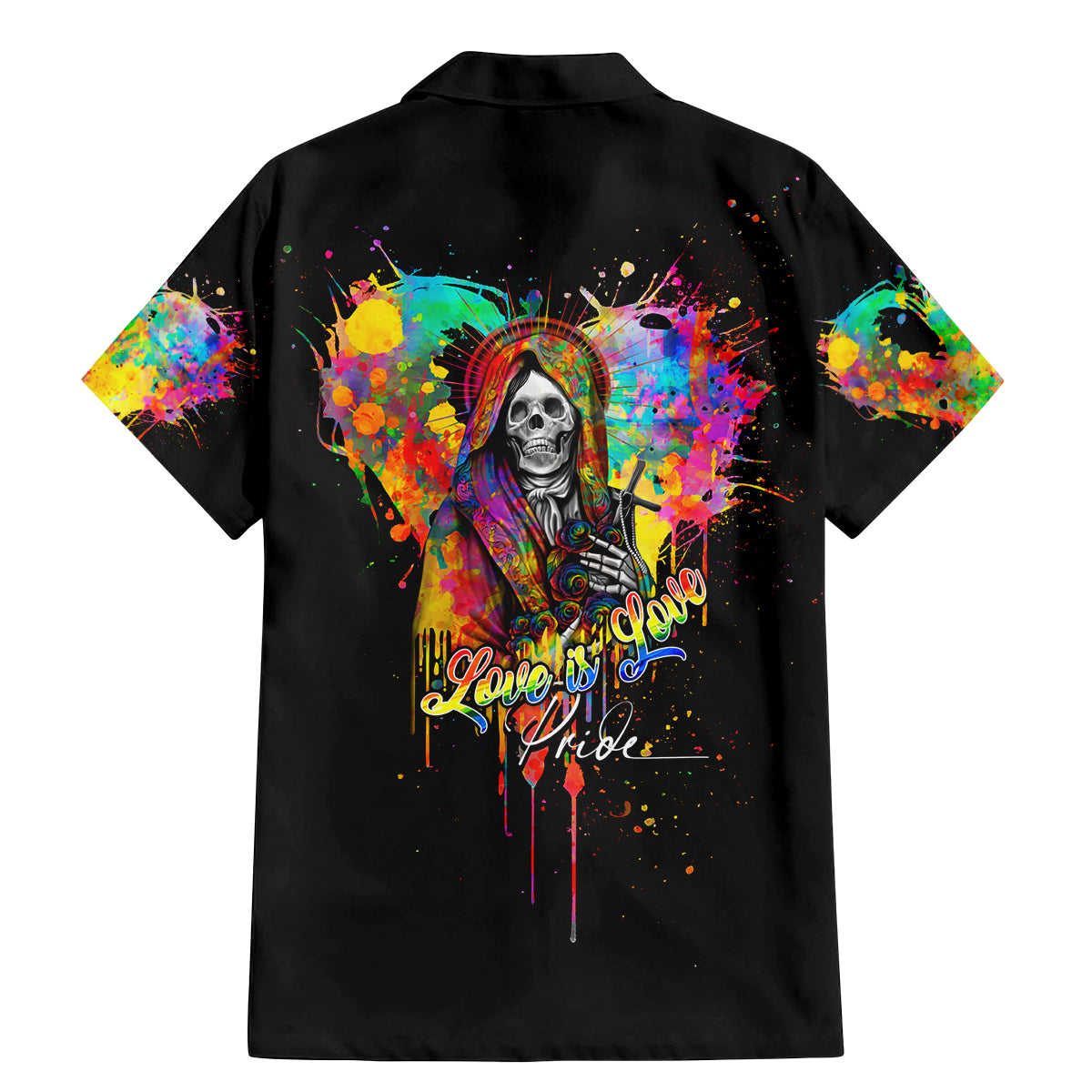 LGBT Family Matching Mermaid Dress and Hawaiian Shirt Love Is Love Pride - Wonder Print Shop