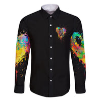 LGBT Family Matching Off Shoulder Long Sleeve Dress and Hawaiian Shirt Love Is Love Pride - Wonder Print Shop