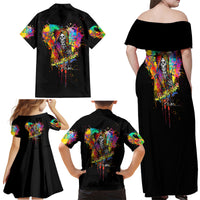 LGBT Family Matching Off Shoulder Maxi Dress and Hawaiian Shirt Love Is Love Pride - Wonder Print Shop
