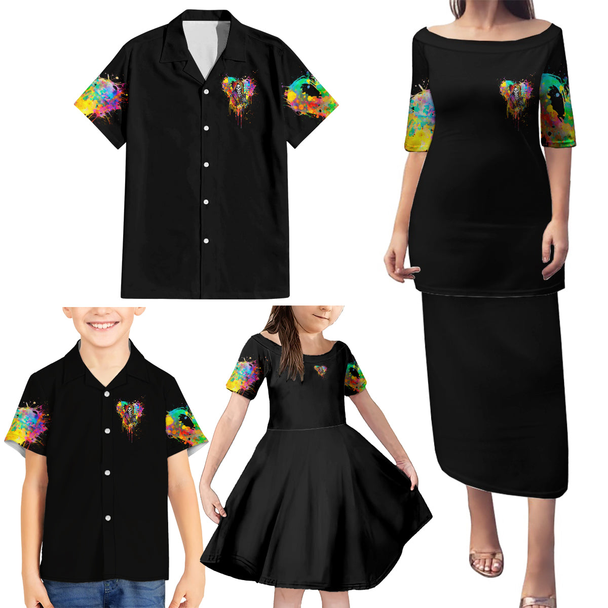 LGBT Family Matching Puletasi Dress and Hawaiian Shirt Love Is Love Pride - Wonder Print Shop