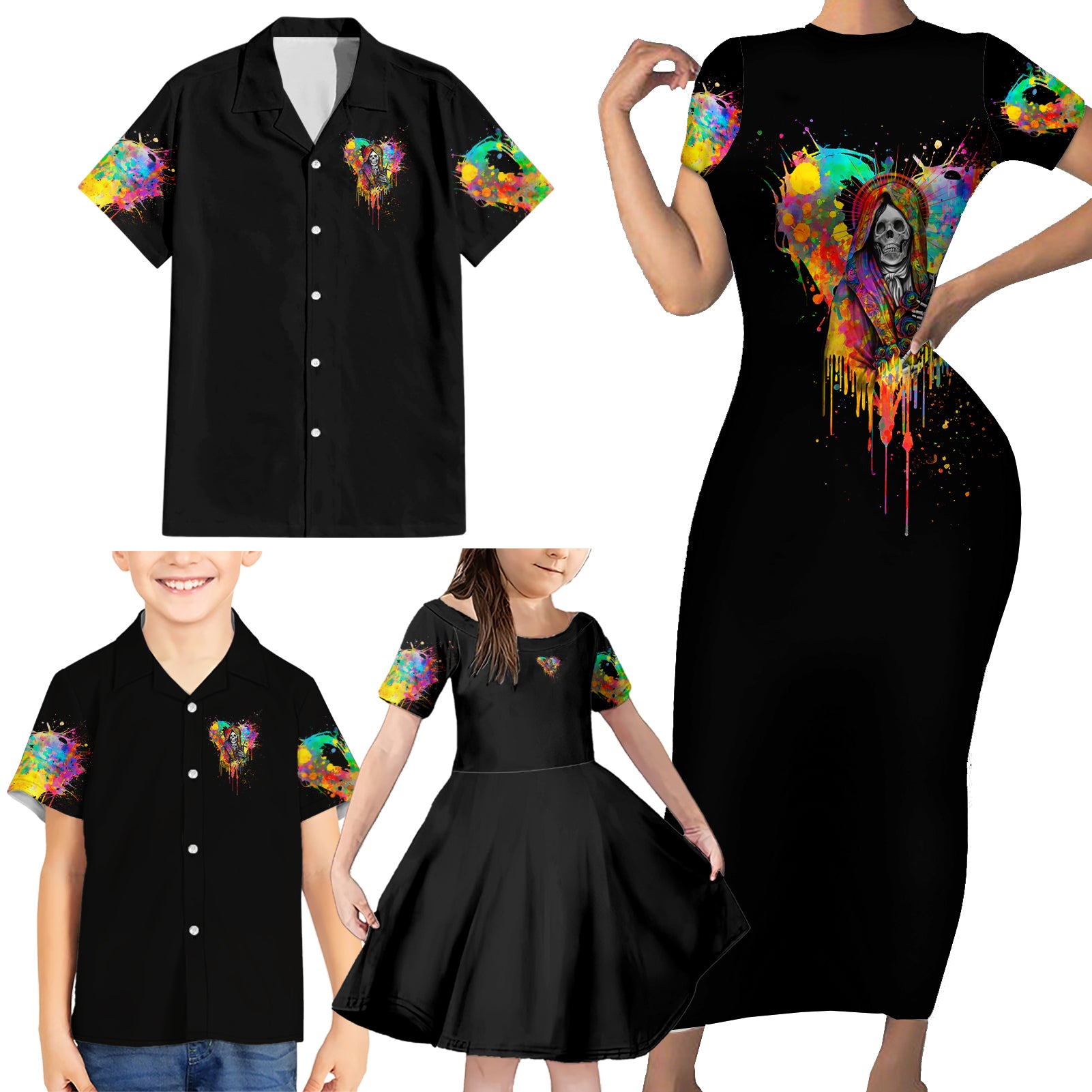 LGBT Family Matching Short Sleeve Bodycon Dress and Hawaiian Shirt Love Is Love Pride - Wonder Print Shop