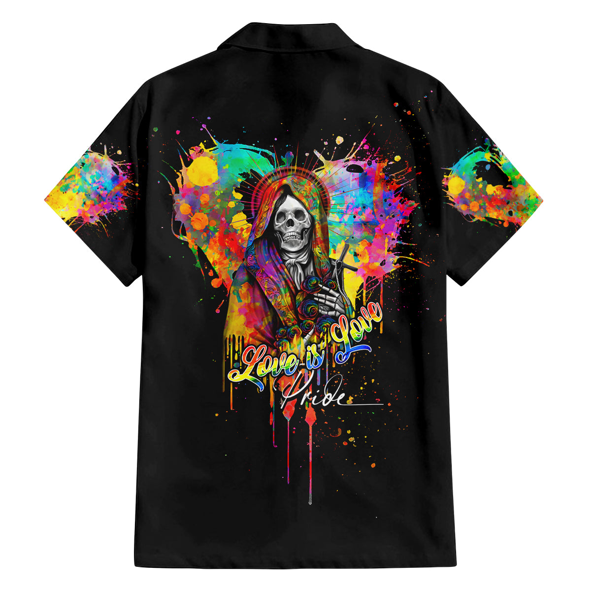 LGBT Family Matching Summer Maxi Dress and Hawaiian Shirt Love Is Love Pride - Wonder Print Shop