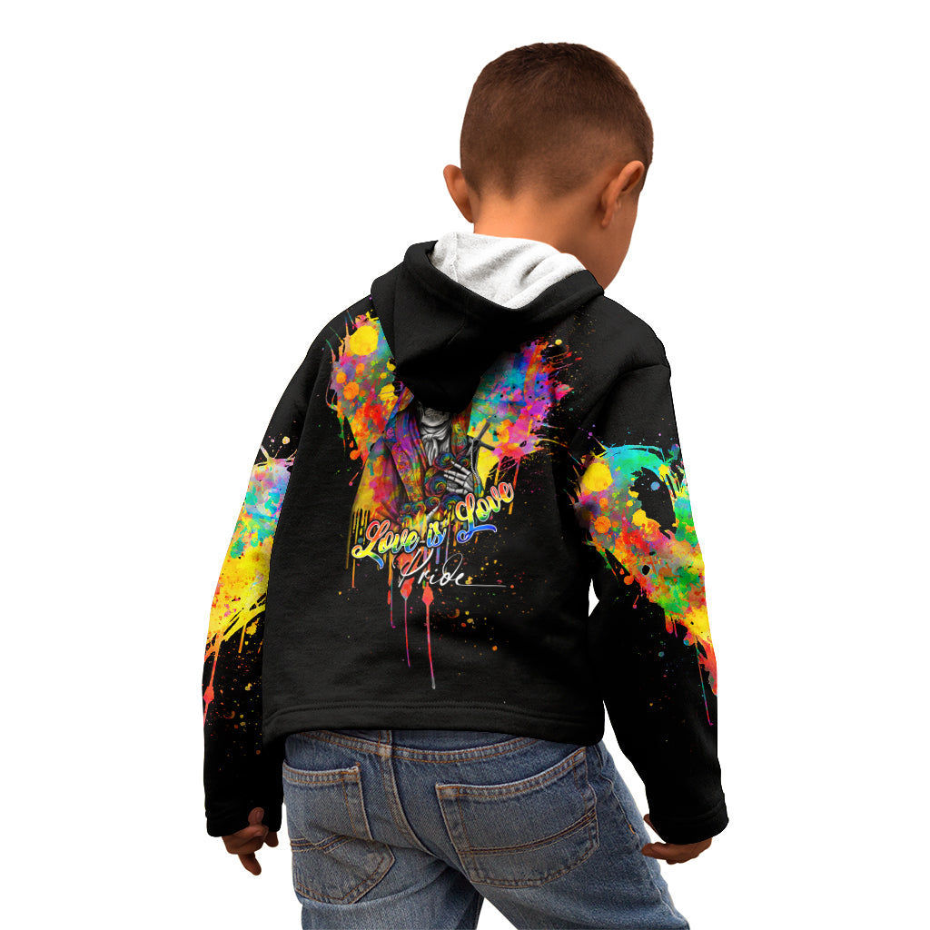 LGBT Kid Hoodie Love Is Love Pride - Wonder Print Shop