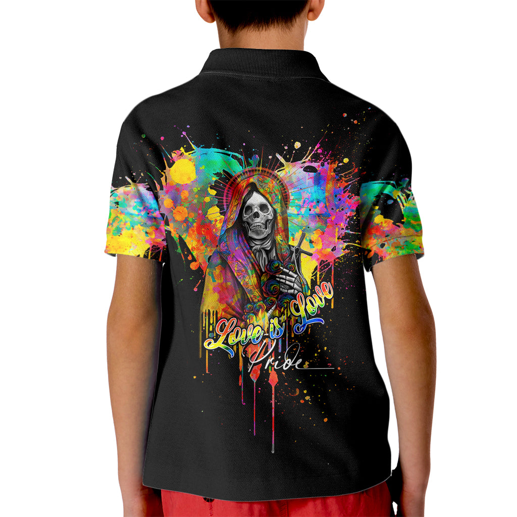LGBT Kid Polo Shirt Love Is Love Pride - Wonder Print Shop