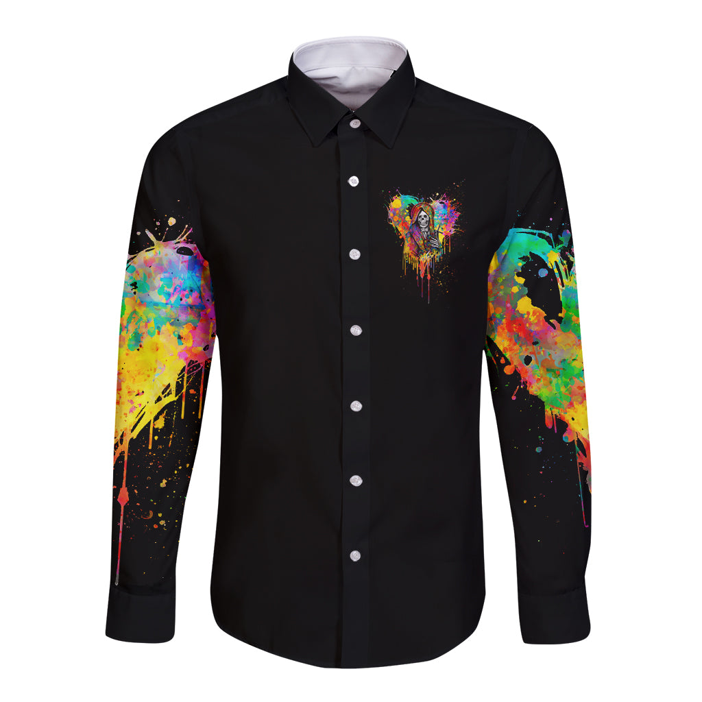 LGBT Long Sleeve Button Shirt Love Is Love Pride - Wonder Print Shop