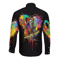 LGBT Long Sleeve Button Shirt Love Is Love Pride - Wonder Print Shop