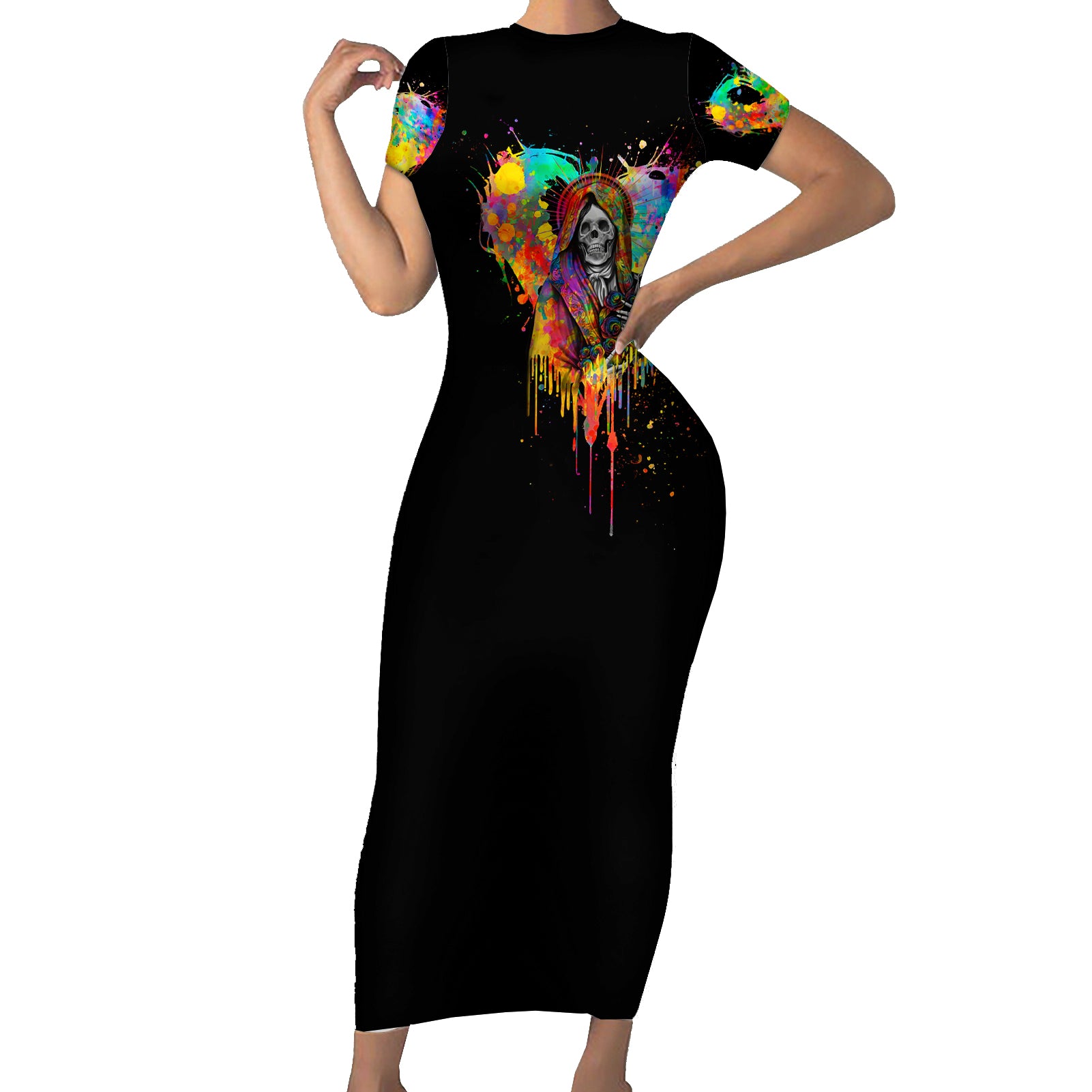 LGBT Short Sleeve Bodycon Dress Love Is Love Pride - Wonder Print Shop