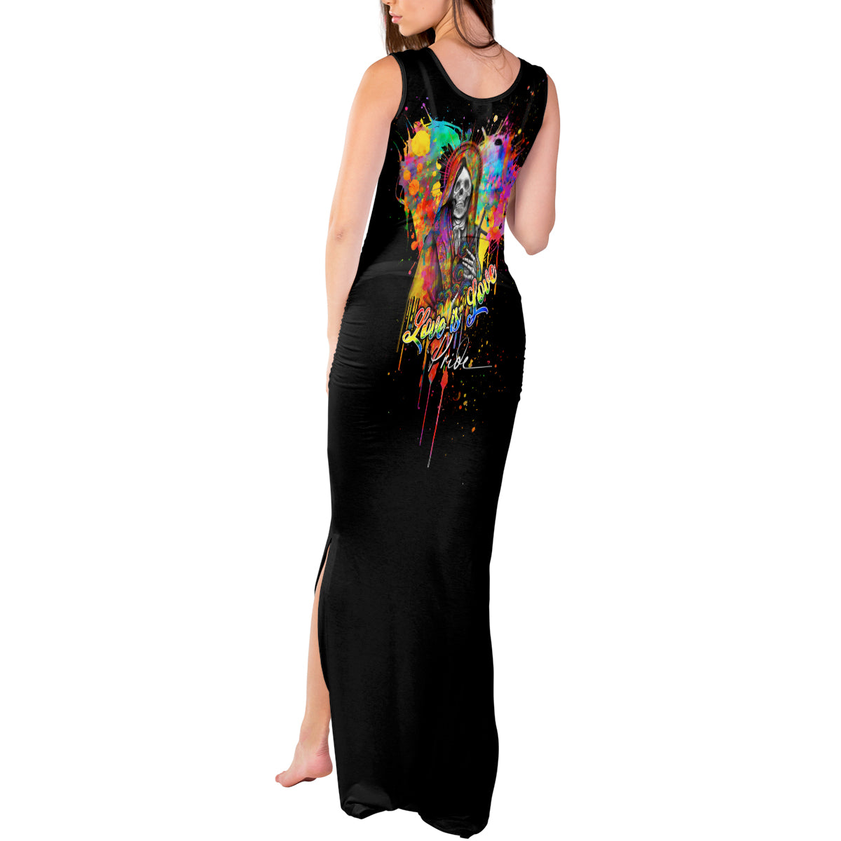 LGBT Tank Maxi Dress Love Is Love Pride - Wonder Print Shop