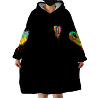 LGBT Wearable Blanket Hoodie Love Is Love Pride - Wonder Print Shop