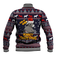 Funny Donkeys Christmas Baseball Jacket Merry Kissmyass - Wonder Print Shop