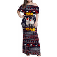 Funny Donkeys Christmas Family Matching Off Shoulder Maxi Dress and Hawaiian Shirt Merry Kissmyass - Wonder Print Shop