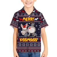 Funny Donkeys Christmas Family Matching Short Sleeve Bodycon Dress and Hawaiian Shirt Merry Kissmyass - Wonder Print Shop