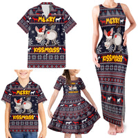Funny Donkeys Christmas Family Matching Tank Maxi Dress and Hawaiian Shirt Merry Kissmyass - Wonder Print Shop