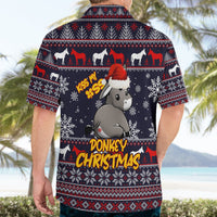 Funny Donkeys Christmas Hawaiian Shirt Merry Kissmyass - Wonder Print Shop