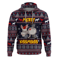 Funny Donkeys Christmas Hoodie Merry Kissmyass - Wonder Print Shop