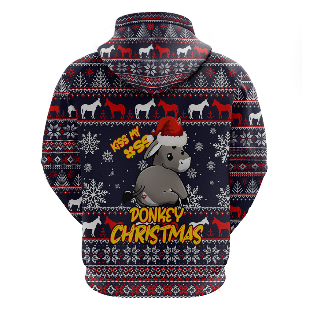 Funny Donkeys Christmas Hoodie Merry Kissmyass - Wonder Print Shop